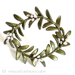 （画像用） 真珠　ブローチ フラワーリース