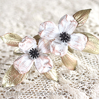 （画像用） マイケルミショー　ハナミズキ ナプキンリング　2個セット