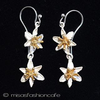 （画像用） Michaud　オニオンの花 イヤリングまたはピアス　