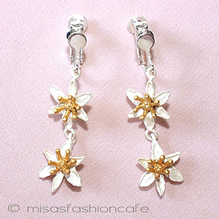 （画像用） Michaud　オニオンの花 イヤリングまたはピアス　