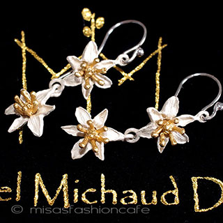 （画像用） Michaud　オニオンの花 イヤリングまたはピアス　