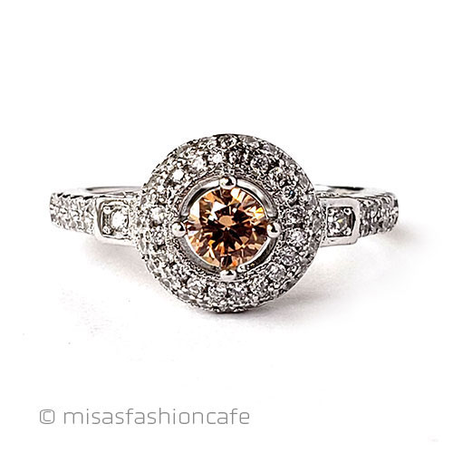 （画像用） サファイア＆トパーズ指輪 スターリング925刻印リング