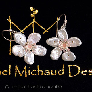 （画像用） マイケルミショー真珠の桜 イヤリングまたはピアス