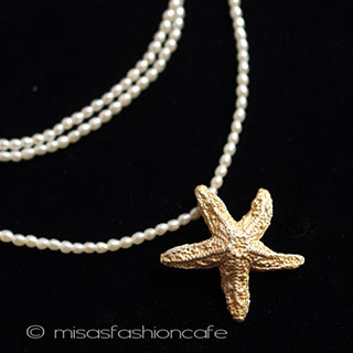 （画像用） マイケルミショー　SALE 24Kgp・真珠のヒトデ