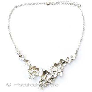 （画像用） 紫陽花　ネックレス シルバー　フラワー