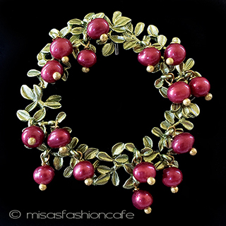 （画像用） リース　ブローチ 真珠パールのベリー