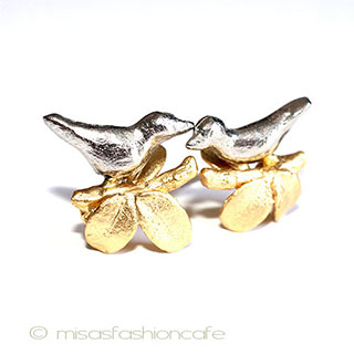 （画像用） マイケルミショー　ピアス 24Kgp　小鳥　再販！