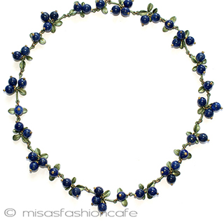 （画像用） ブルーベリー天然石ネックレス