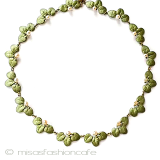 （画像用） 真珠睡蓮の花 ネックレス