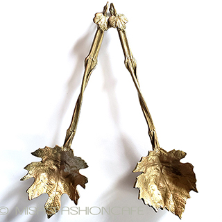 （画像用） マイケルミショー　葡萄の葉 カトラリー サラダサーバー