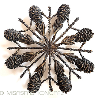 （画像用） マイケルミショー　鍋敷き 松ぼっくり　松の木