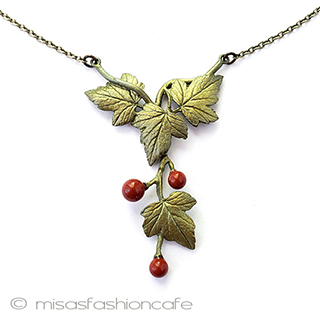 （画像用） マイケルミショーネックレス 天然石グズベリーの果実