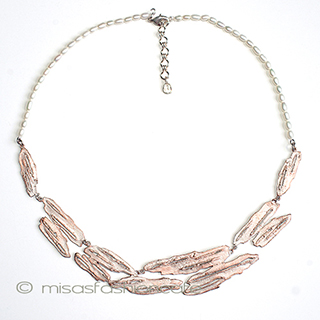 （画像用） マイケルミショーネックレス 真珠　白樺の木　再販！