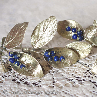 （画像用） マイケルミショーブルーベリー 天然石ナプキンリング４セット