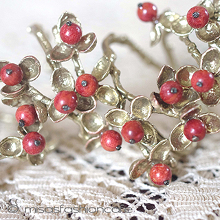 （画像用） ミショー　珊瑚の果実　再販 ナプキンリング　４個セット