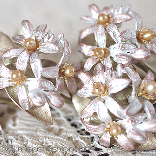 （画像用） マイケルミショーオレンジの花 ナプキンリング　４個セット