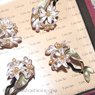 （画像用） マイケルミショーオレンジの花 ナプキンリング　４個セット