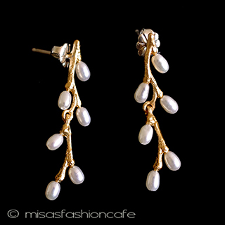 （画像用） マイケルミショー　ピアス 真珠　ねこやなぎ　