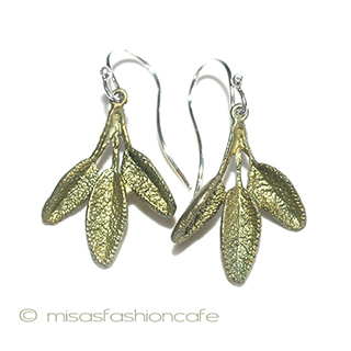 （画像用） ハーブ：セージ　再販！ ピアス　または　クリップ