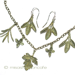 （画像用） ハーブ：セージ　再販！ ピアス　または　クリップ