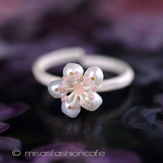 （画像用） マイケルミショーリング 真珠ケシパールの桜　