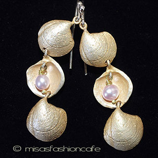 （画像用） マイケルミショー真珠 貝 ピアスorイヤリング 再販！