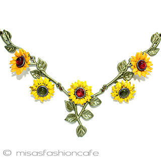 （画像用） ヒマワリの花　ネックレス