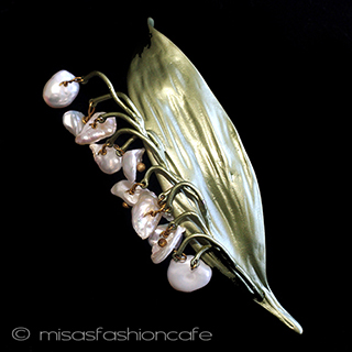 （画像用） スズラン　ブローチ 真珠・鈴蘭の花　再販