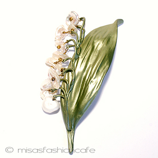 （画像用） スズラン　ブローチ 真珠・鈴蘭の花　再販
