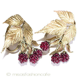 （画像用） マイケルミショー　ラズベリー 天然石ナプキンリング２セット