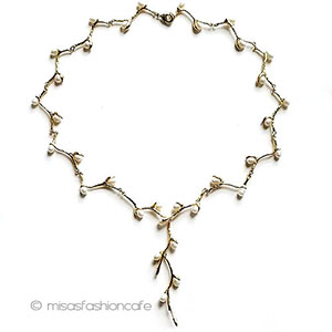 （画像用） 真珠の猫柳ネックレス ねこやなぎパールの花