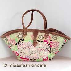 （画像用） モロッコ製かごバック 大