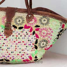 （画像用） モロッコ製かごバック 大