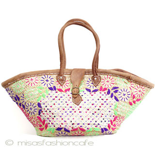 （画像用） モロッコ製かごバック　大