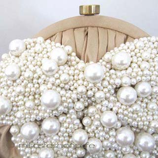 （画像用） MOYNA モイナ クラッチ パール・リボン