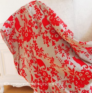 （画像用） Paul & Joe　ドレス 　ねこ柄ドレープワンピ