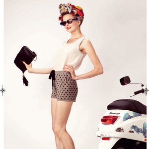 （画像用） Paul & Joeショートパンツ 　ドット柄＆リボン