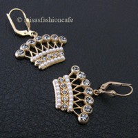 （画像用） クラウン　ピアス　仏製