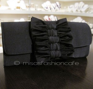 （画像用） サンティSANTI リボン クラッチ兼ショルダーバッグ