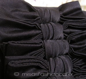 （画像用） サンティSANTI リボン クラッチ兼ショルダーバッグ