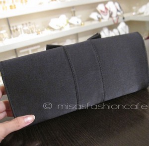 （画像用） サンティSANTI リボン クラッチ兼ショルダーバッグ