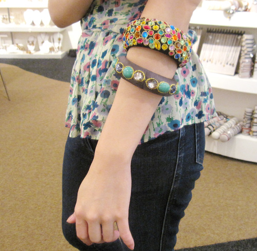 （画像用） SANTI サンティ　バングル グリーン ジュエル