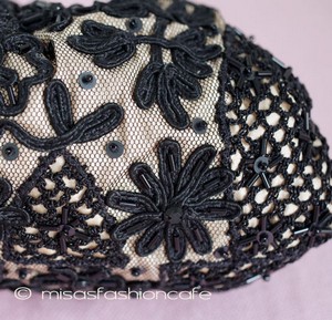 （画像用） SANTI サンティ クラッチ 　ブラック花レース