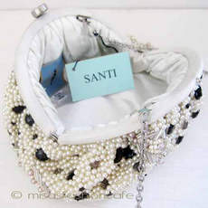 （画像用） SANTI サンティ クラッチ パール・フェザー