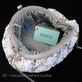 （画像用） SANTIサンティ クラッチ 　スノーフラワー