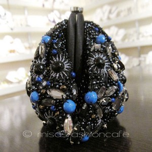 （画像用） SANTI サンティ クラッチ ロイヤルブルー・フラワー