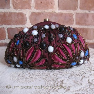 （画像用） SANTI サンティ クラッチ ビジューグレープ