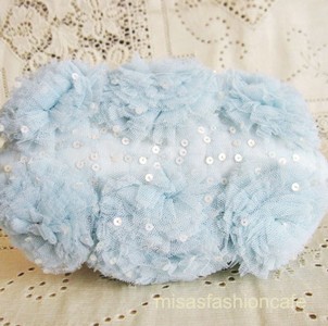 （画像用） SANTI サンティ クラッチ パステルブルー（大）