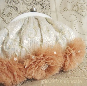 （画像用） SANTI サンティ クラッチ 　フラワー（大）