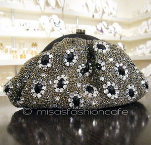 （画像用） SANTI サンティ クラッチ 　ジュエル・フラワー